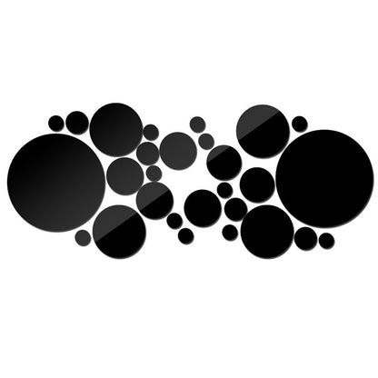 3D Circle Mirror Wall Stickers – Acrylic Décor