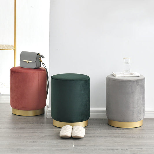 Nordic Round Ottoman – Low Sofa Stool