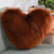 Heart-Shaped Plush Throw Pillow – Fluffy Shaggy Cushion