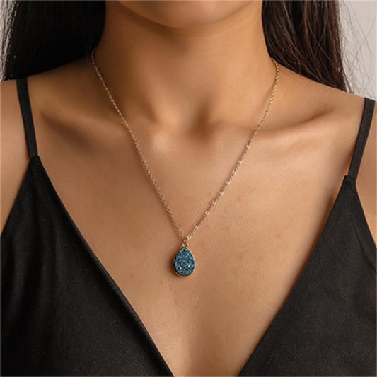 Water Drop Crystal Cluster Necklace – Fashion Jewelry