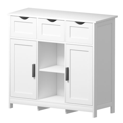 Wooden Storage Cabinet with Drawers & Shelves