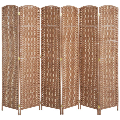 6-Panel Wicker Room Divider