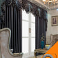 European Luxury Black Velvet Curtains