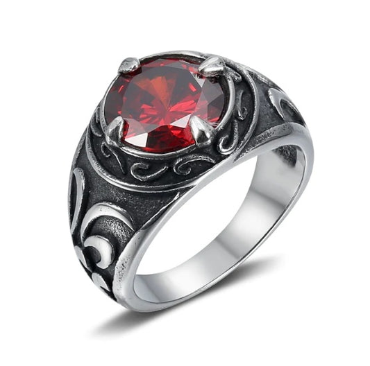 Celtic Signet Ring – Stainless Steel with Stone