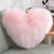 Heart-Shaped Plush Throw Pillow – Fluffy Shaggy Cushion