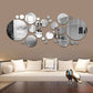 3D Circle Mirror Wall Stickers – Acrylic Décor