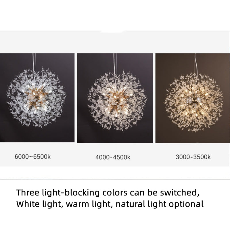 Dandelion Crystal Chandelier – Elegant Lighting Fixture