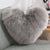 Heart-Shaped Plush Throw Pillow – Fluffy Shaggy Cushion
