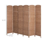 6-Panel Wicker Room Divider